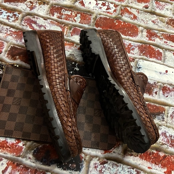 Cole Haan Brown weave leather loafers - Picture 7 of 9